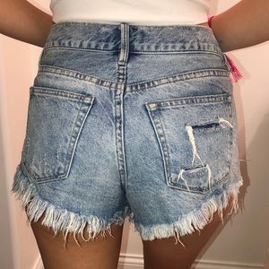 Free People mid-rise ripped jean shorts